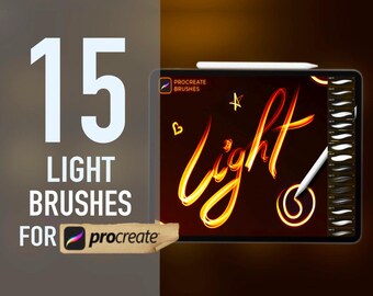 Procreate Light Brushes: Digital Illustration Brush Set