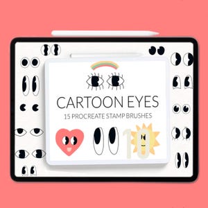 Cartoon Eyes Procreate Stamp Brushes, Eye Stamps for Procreate
