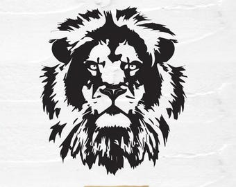 Lion Head Vector: Laser Engraving SVG File (Digital Download)