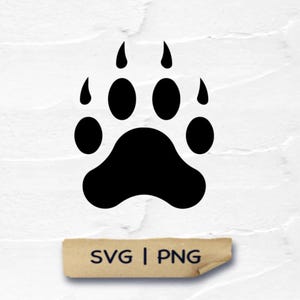 Bear Paw Print SVG: Claw Design Cut File (Digital Download)