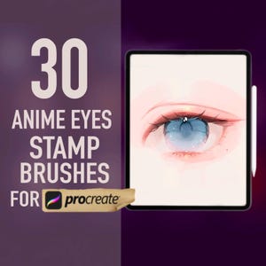 Anime Eyes Procreate Brush Stamps, Procreate Anime Stamps Bundle Of High Quality Anime Portrait Stamps Eyes, Procreate Face Eyes Brush set