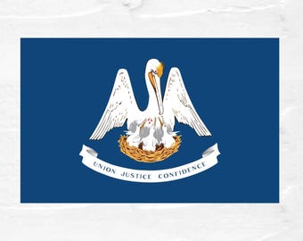Louisiana State Flag PNG: US Patriotic Design (Digital Download)