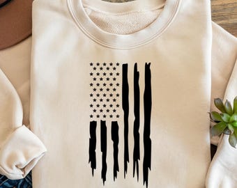 Distressed American Flag SVG: Patriotic USA Clipart (Digital Files)
