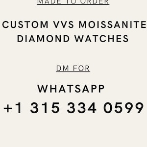VVS Moissanite Diamond Watch, Moissanite Iced Out Watch, Automatic Movement Watch, Moissanite Watch For Men, Custom Watch, Luxury Watch