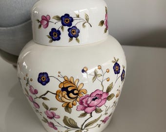 Vintage, Coalport Bone China, Ginger Jar Urn/Vase/ 'San Remo" Pattern