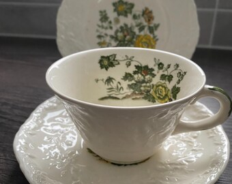 Masons Ironstone Henley Pattern Trio set. cup saucer and plate