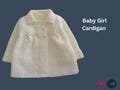 Baby Girl Moss Stitch Cardigan Knitting Pattern PDF | Buttoned Cable Cardigan | Seamless Baby Cardigan Pattern | Baby Girl Cardigan Gift