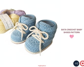 Babyschuhe Häkelanleitung | Leichte Baby Booties | Doppelsohle Baby-Hausschuhe | 0–3 & 3–6 Monate | Schritt-für-Schritt PDF-Baby Booties Schuhe gehäkelt