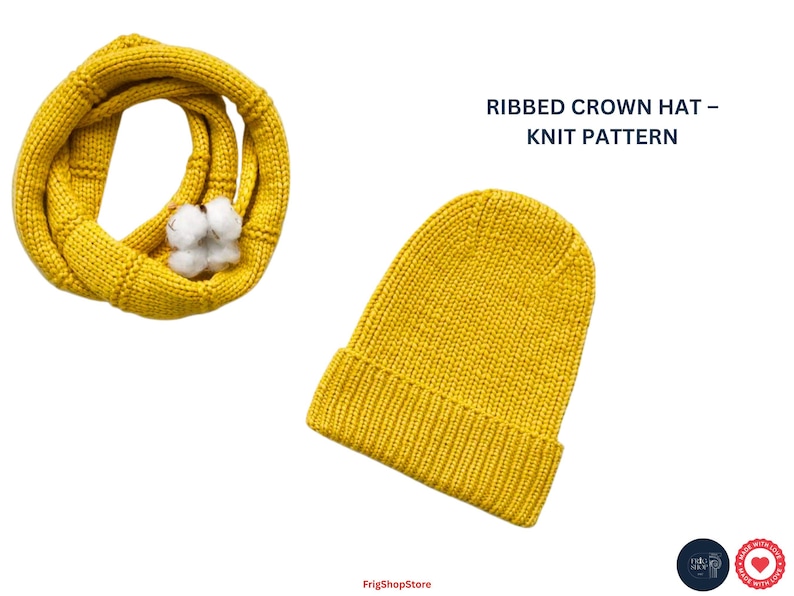 Ribbed Crown Hat – Knitting Pattern | Adult & Child Sizes | Stretchy ...