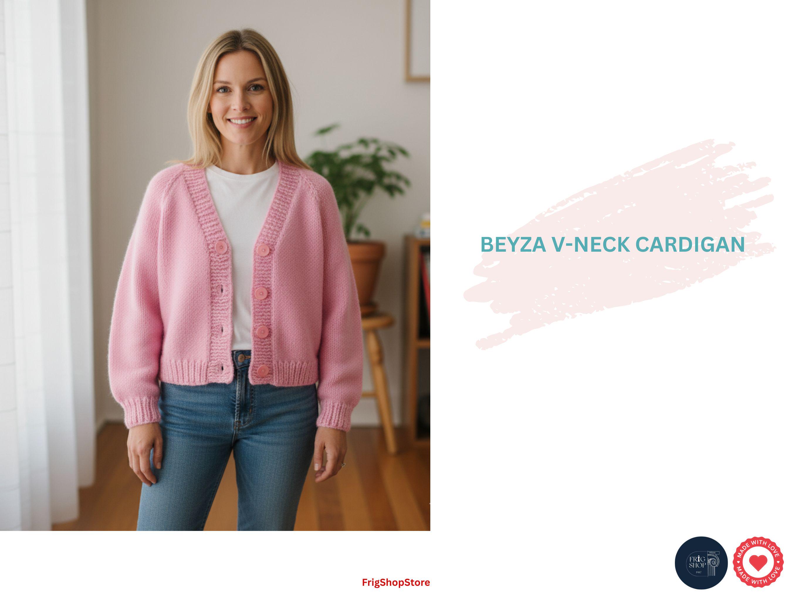 Pull oversize sans manches col v rose femme