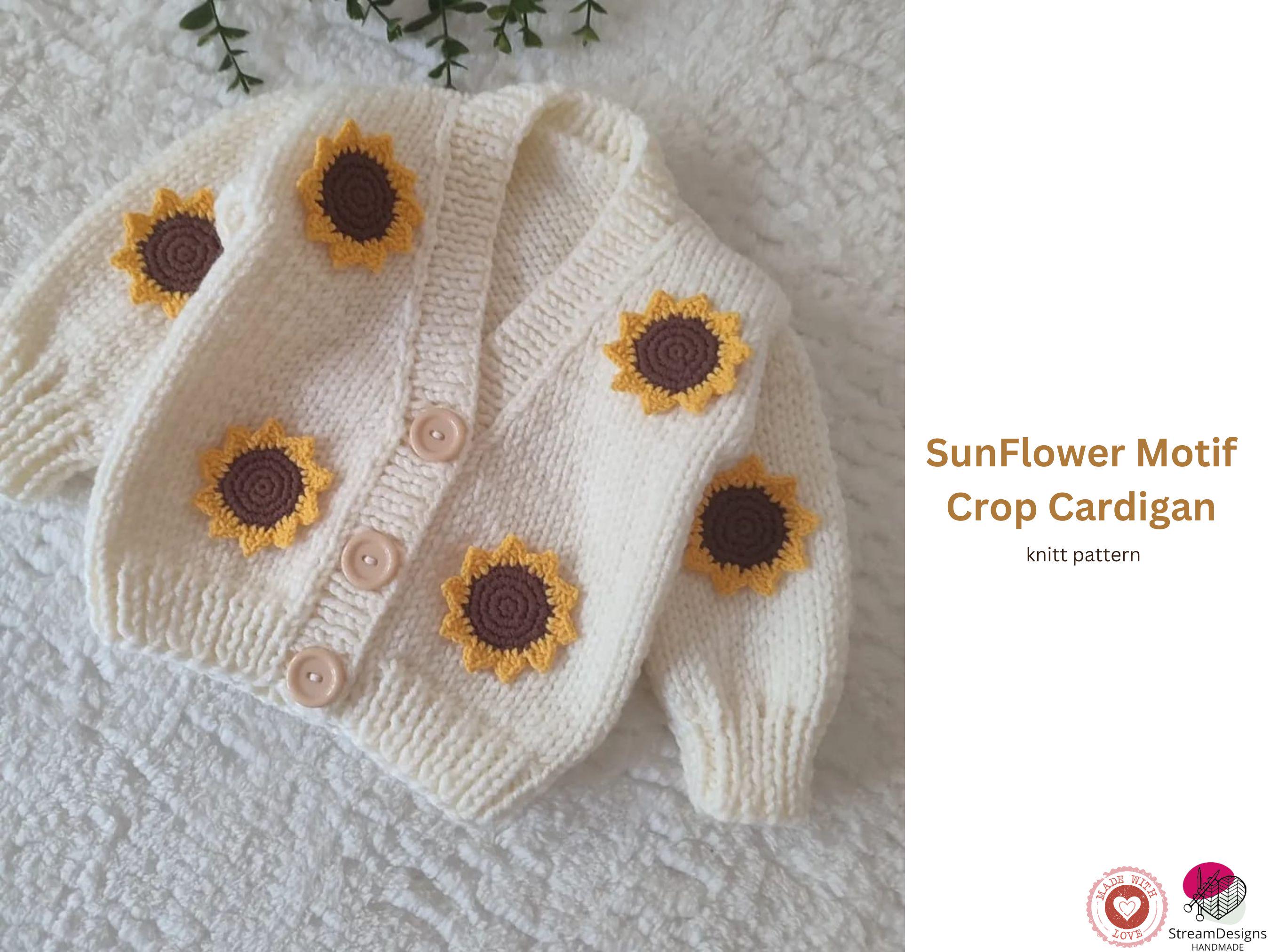 Framed single-flower knit short cardigan 【公式通販】