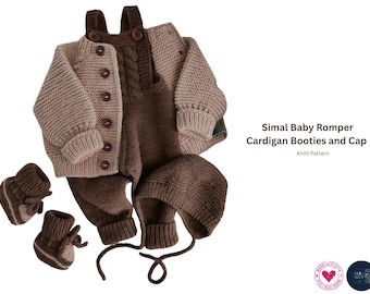 Simal Baby Romper Cardigan Set – Cozy Knit Outfit –Make Childhood Memories – Newborn Photoshoot – Baby Gift- Baby Shower Gift- Baby Birthday