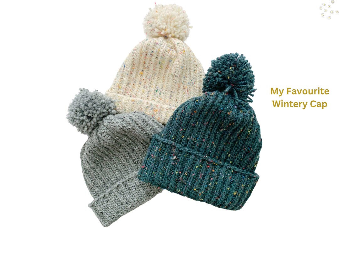 Chunky Crochet Beanie Pattern – Easy Adult Winter Hat (PDF) - Etsy