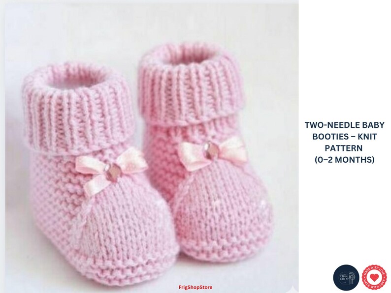 Two-needle Baby Booties – Knit Pattern for Newborns (0–2 Months) | Easy