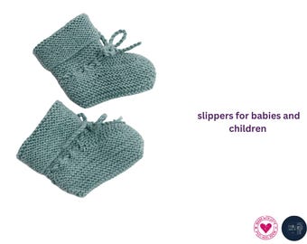 Baby & Kids Knit Slippers Pattern PDF | Newborn to 4 Years | Easy Garter Stitch Booties- Baby winter socks- Baby Gift pattern