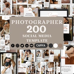 Photographer Social Media Template, Photographer Instagram, Photography Memoir,  Instagram Story template Canva, Instagram Photography feed