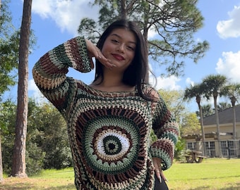 Crochet Eye Sweater