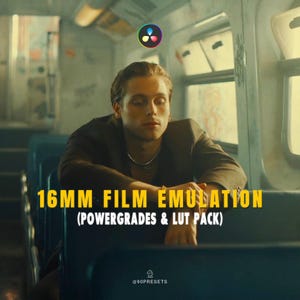 16mm Film Emulation Power Grades & LUTs for Professional Color Grading in DaVinci, Premiere, Final Cut | 16mm Film Look for Log Footage