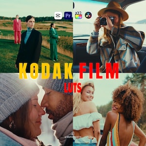 50 Kodak Film Emulation LUTs for Video Editing | Kodak Colors, Vintage Tones, Film Look | Cube Files for DaVinci, Premiere, FinalCut, CapCut