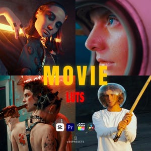 100 Cinematic Movie LUTs for Video Editing | Hollywood Color Grading, Hollywood Style, Moody Tones | For DaVinci, Premiere, FinalCut, CapCut