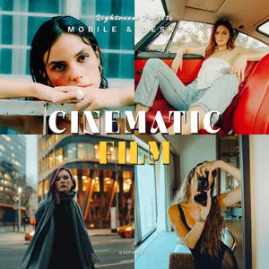 40 Cinematic Film Lightroom Presets | Authentic Cinematic Film Look, Movie Style Edits, Retro Tones, Vintage Aesthetic | Mobile & Desktop