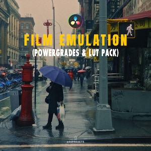 Real Film Emulation Power Grades & LUTs for Professional Color Grading in DaVinci, Premiere, Final Cut | 35mm Film Look for Log Footage