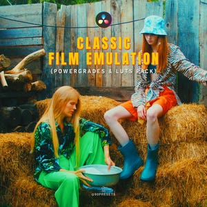 Classic Film Emulation Power Grades & LUTs for Professional Color Grading in DaVinci, Premiere, FinalCut | Vintage Film Look for Log Footage