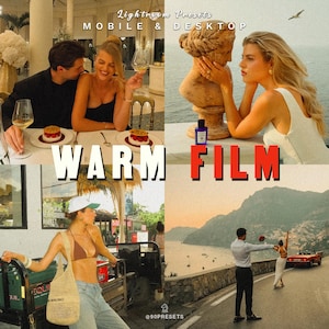 60 Warm Film Lightroom Presets | Premium Film Looks | Rich, Warm, Retro, Grainy | Mobile & Desktop | Best for Influencers and Bloggers