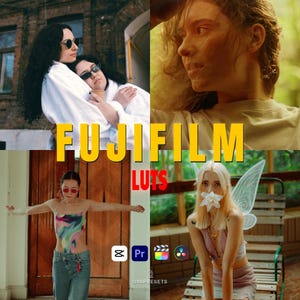 50 LUT di emulazione Fujifilm per il montaggio video / Colori Fujifilm, toni retrò, correzione colore vintage / LUT Cube per CapCut, Premiere, DaVinci