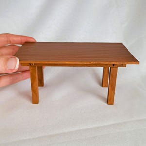 1:12 Scale French Classic Dining Table – Hand-Painted Wood Tone or Unpainted Grey