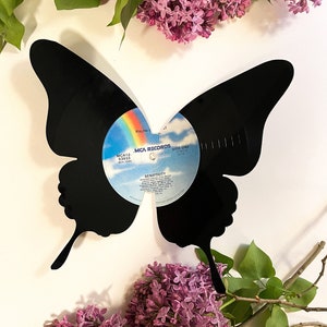 Handmade Swallowtail Butterfly, Vinyl Record Art, Wall Art, Cottage Core and Boho Decor, Wall Hanging, Garden Art