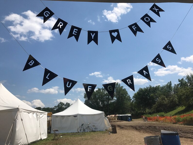 Vinyl Record Flag Garland Letter H