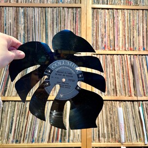 Vinyl Record Art Monstera Leaf, Large image 6