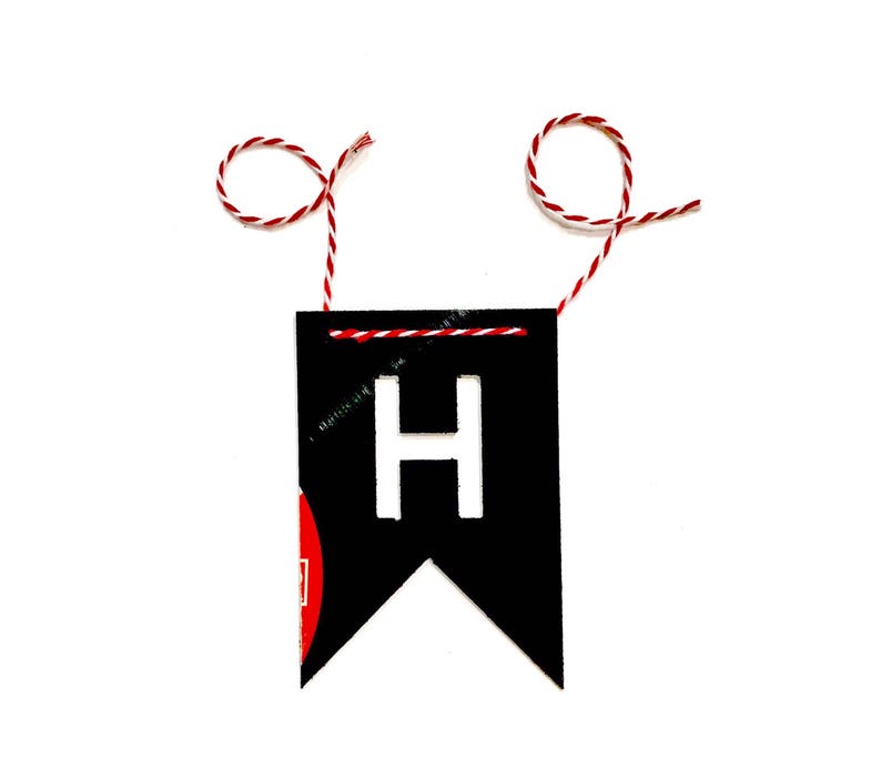 Vinyl Record Flag Garland Letter H