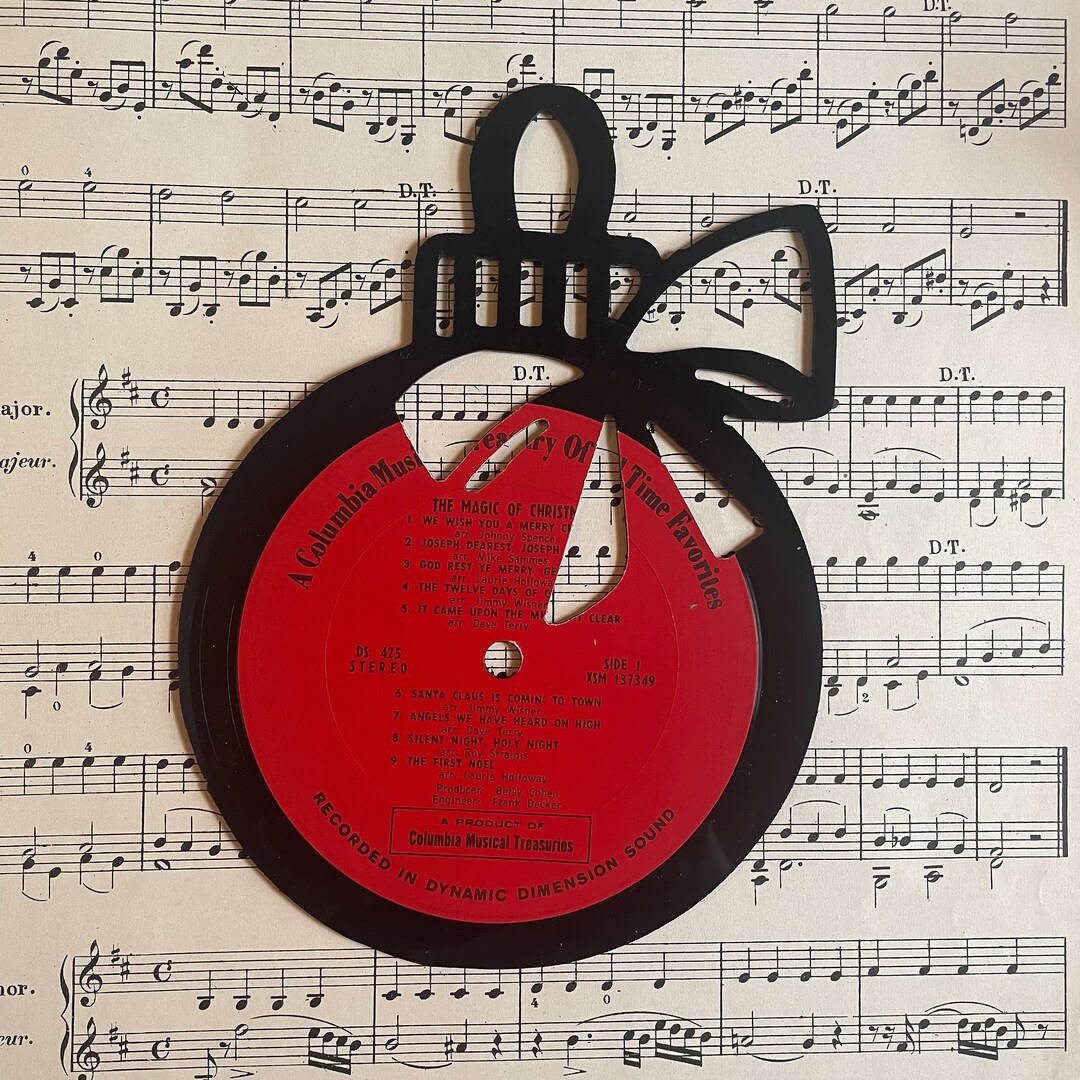 Vinyl Record Ornament, Music Ornament, Music Lover Gift, Record Lover