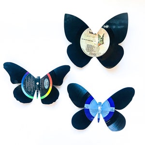 Vinyl Record Wall Art, 3D Butterflies, Large, Set of 2, Music Memorabilia, Butterfly Sculpture, Music Lover Gift image 4