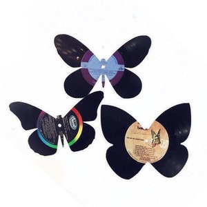 Vinyl Record Wall Art, 3D Butterflies, Large, Set of 2, Music Memorabilia, Butterfly Sculpture, Music Lover Gift image 5