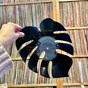Vinyl Record Art Monstera Leaf, Large image 5