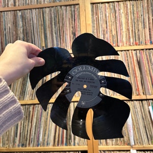 Vinyl Record Art Monstera Leaf, Large image 4