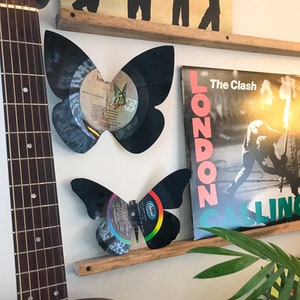 Vinyl Record Wall Art, 3D Butterflies, Large, Set of 2, Music Memorabilia, Butterfly Sculpture, Music Lover Gift image 1