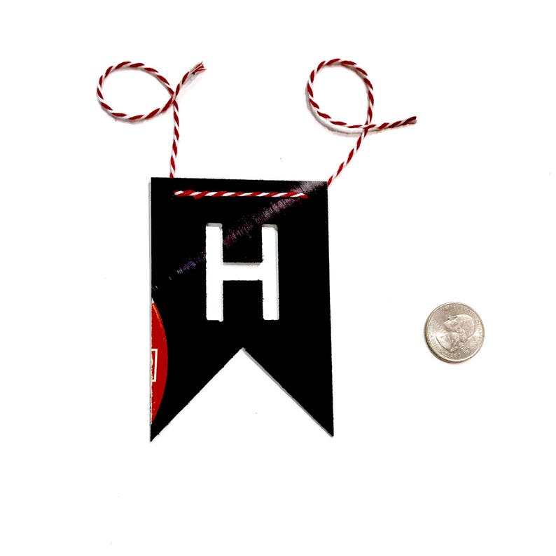 Vinyl Record Flag Garland Letter H