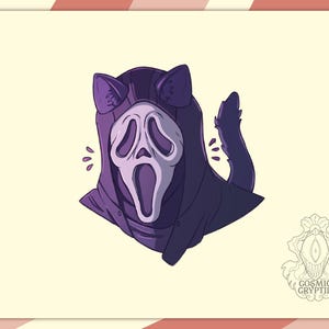 Pegatina de vinilo de Kitty Ghostface