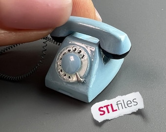 3D Model: Vintage Rotary Phone | Miniature Classic Phone Printable STL File
