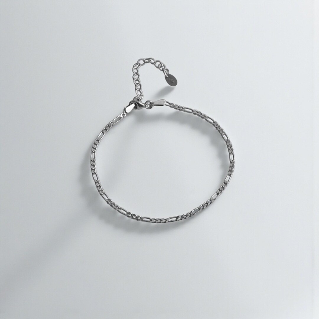 925 Sterlng Slver Fgaro D Bracelet | Personalsed Babes D