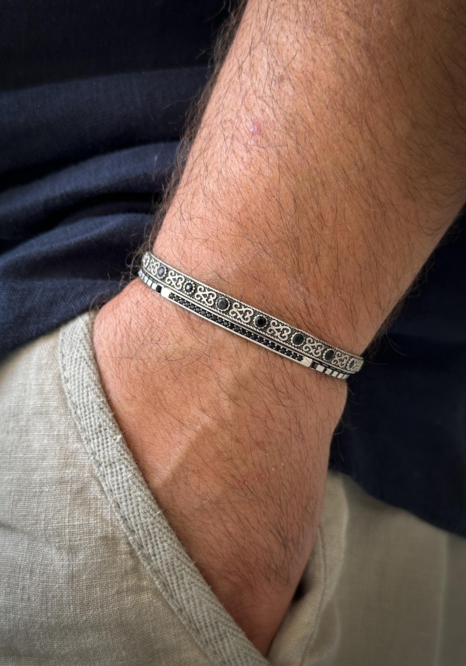 イタリア製のスターリングシルバーブレスレット ブレスレット スチール