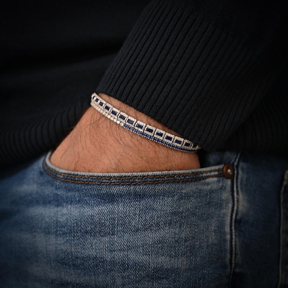 Bracelet Tennis Or Jaune Flash & Zircone – Argent 925 – Longueur 7,25 Pouces