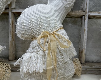 Vintage Chenille Bunny • Handmade Heirloom Easter Decor
