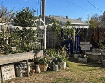 Vintage Doily Garland Banner, Shabby Chic Lace Bunting, Romantic Farmhouse Party Decor