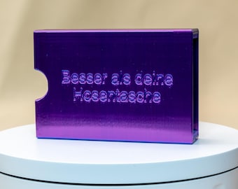 Credit card holder, metallic look, for up to 8 cards