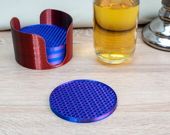Coasters with metallic effect, individual gifts, birthday, wedding, anniversary, baptism, glass coasters